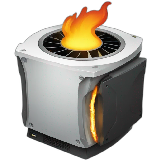 flaming gpu goes brrr emoji