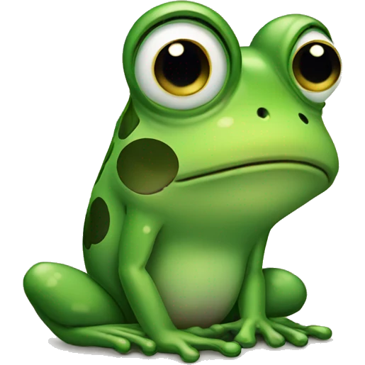 sad-looking frog emoji