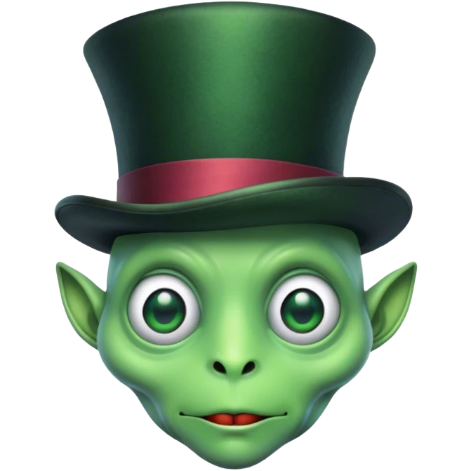 Alien with top hat and monocle emoji