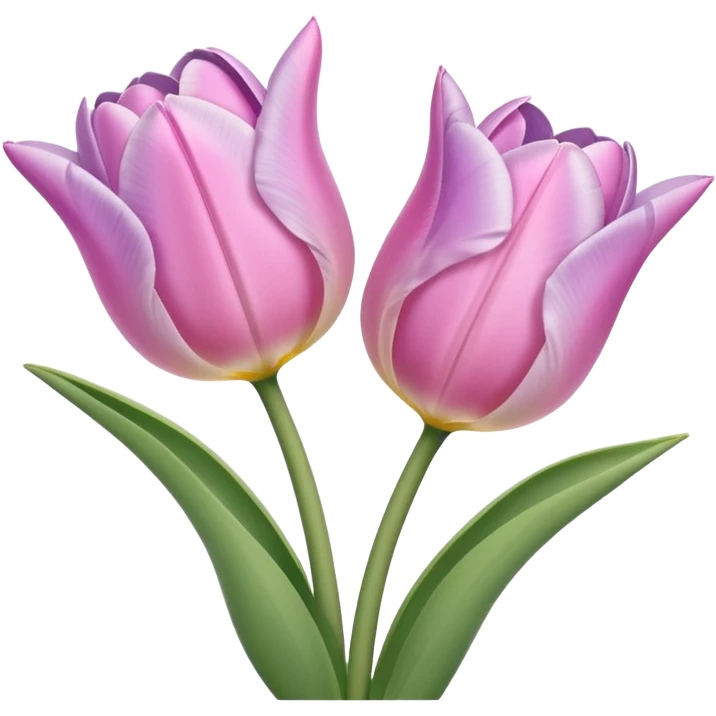Light pink and light purple tulips  emoji