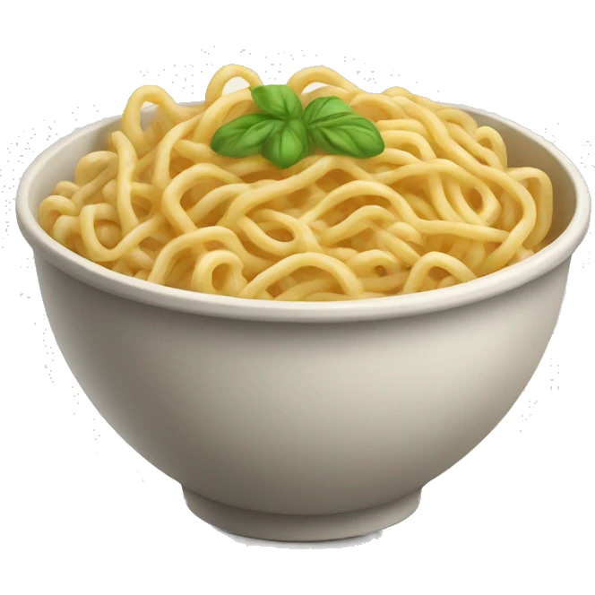 A realistic bowl of noodles emoji