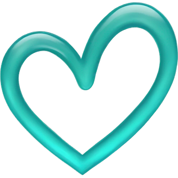 aqua heart emoji