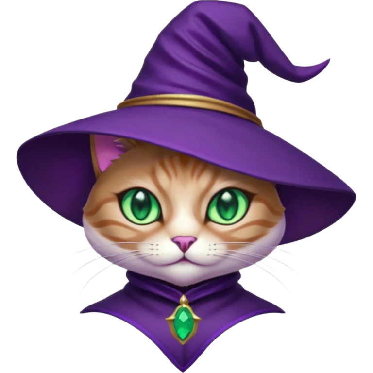 purple witch cat emoji