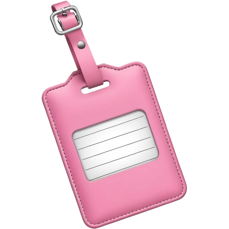 pink luggage tag emoji