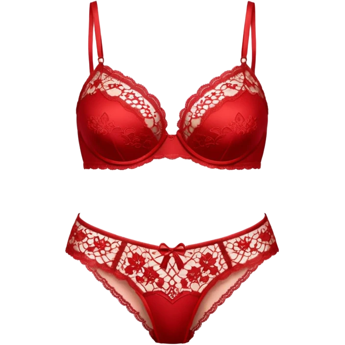 Red lingerie dentelle emoji