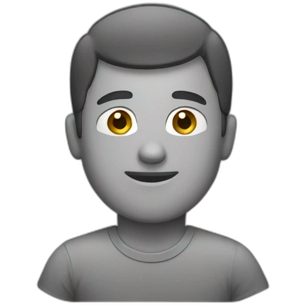 Man back with grey t-shirt emoji