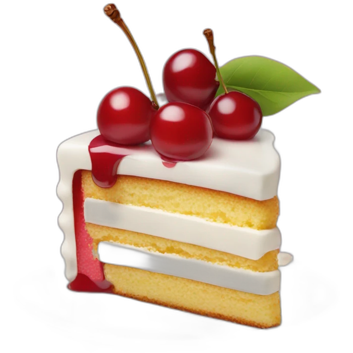 Cake with cherry emoji