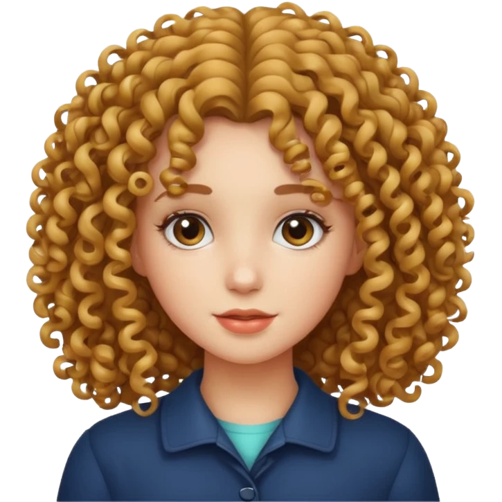 Chica con rizos emoji