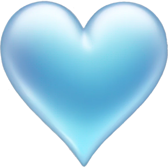 Beautiful clear heart emoji