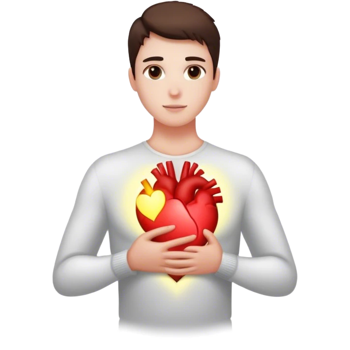 **A glowing heart inside a person’s chest, radiating outward.** Someone else stands in front of them, their own heart beginning to glow as well.

This represents the idea that **true love isn’t about giving someone your love to keep—it’s about lighting up the love they already have inside them.** ✨ emoji