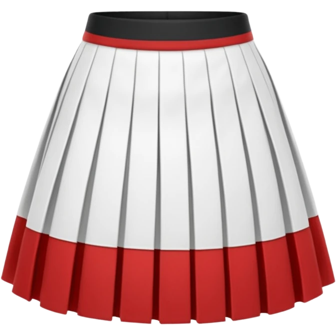 short red white black skirt emoji