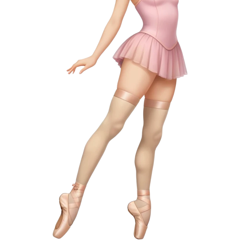 Ballet dancer in thigh highs emoji