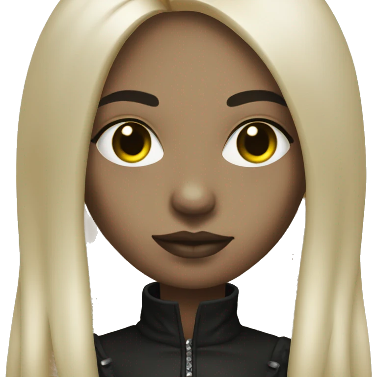 black goth girl with blond straight hair  emoji