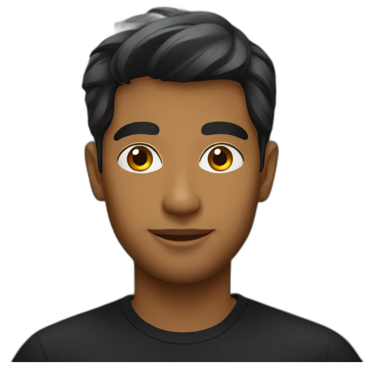 handsome sri lankan guy in black shirt emoji