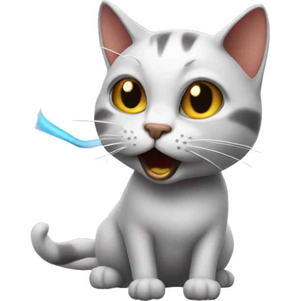 Cat vaping emoji
