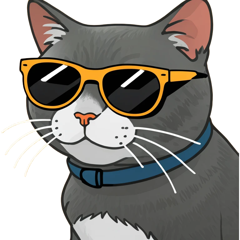 Cat with sunglasses emoji