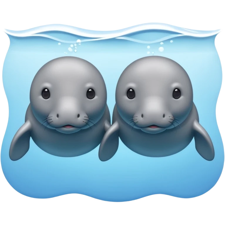 two manatees not togheter emoji