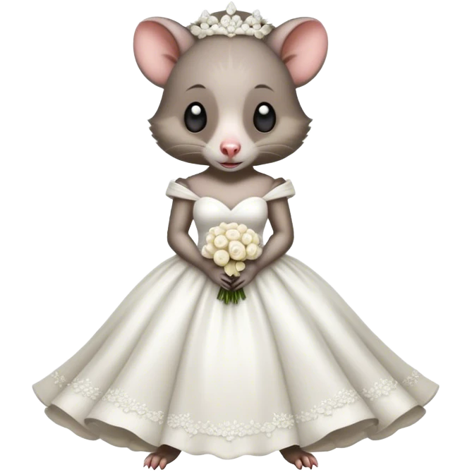 Possum in a wedding dress  emoji