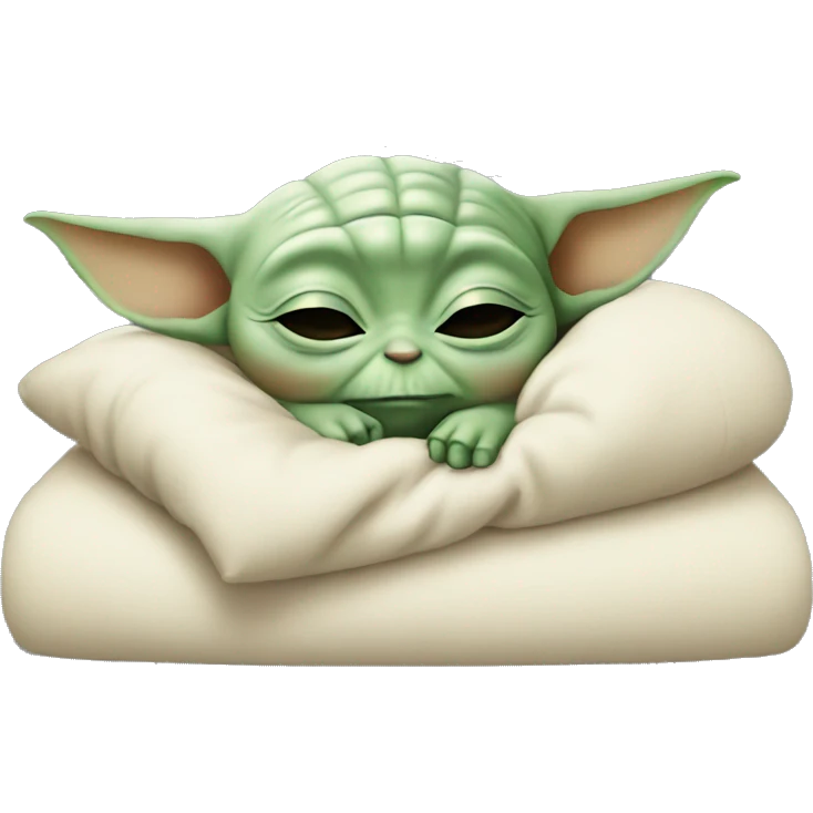 baby yoda sleeps with his eyes closed ZZZZ emoji