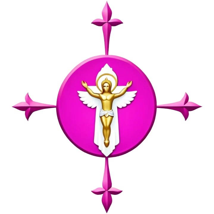 ave maria's emblem with a touch of majenta emoji