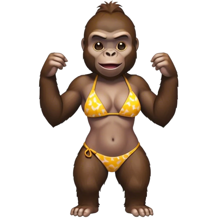 Gorilla with a bikini emoji
