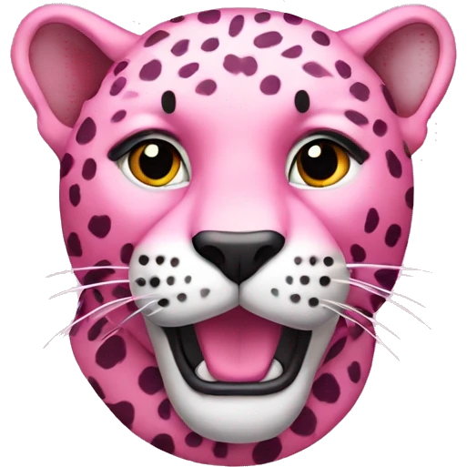 A pink leopard emoji