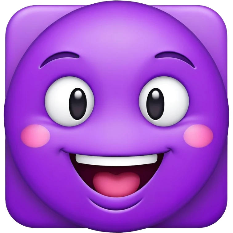 Silly purple emoji face emoji