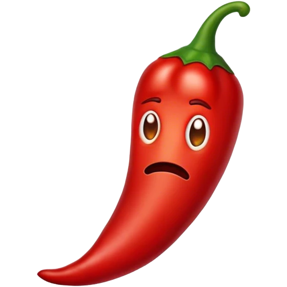 Sad chili pepper emoji