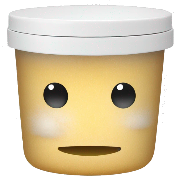 body scrub pot with label emoji