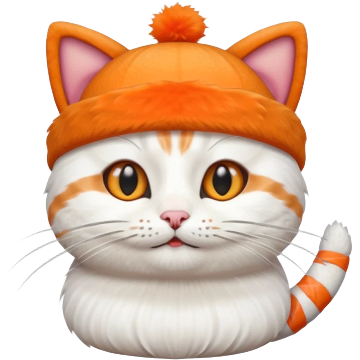 cat with a sushi hat, playful expression emoji