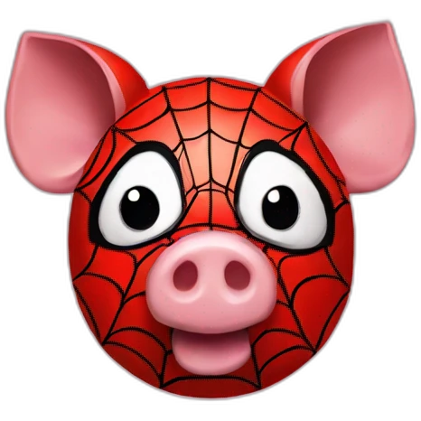 A spider man pig emoji