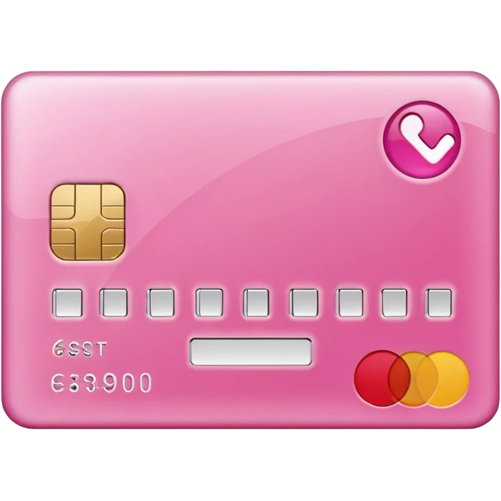 pink credit card check emoji