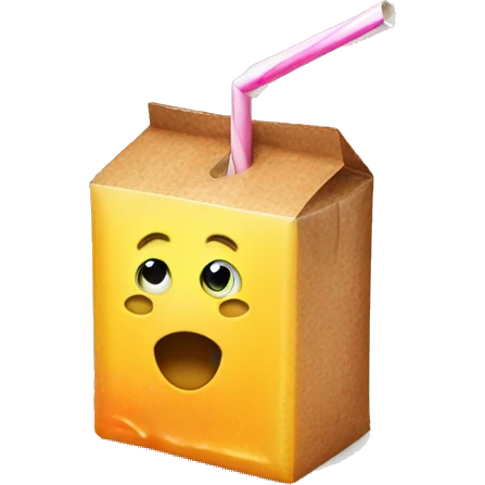 Juice box with straw  emoji