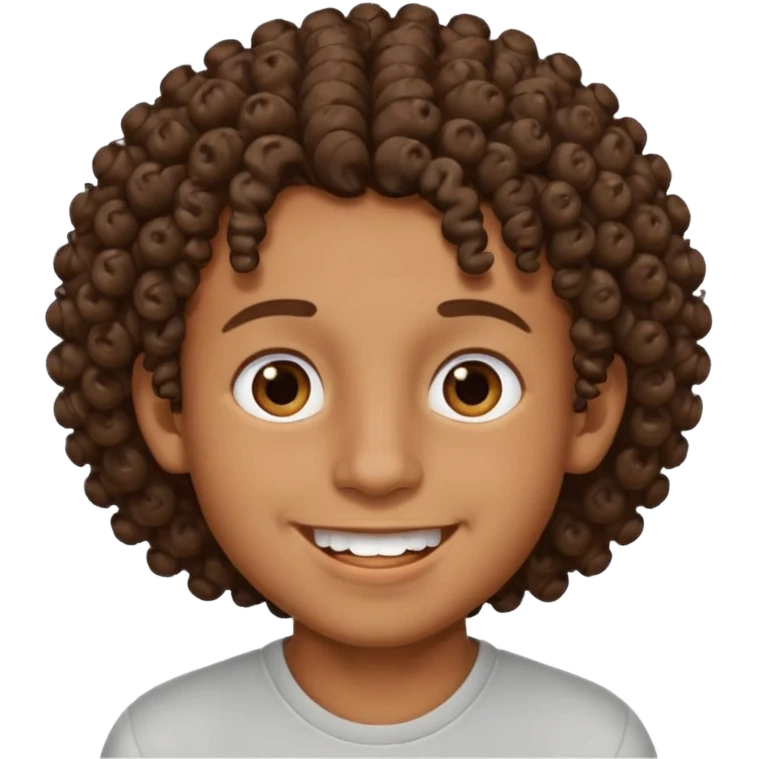 sou um garoto pardo, tenho cabelo cacheado e um piercing dos dois lados da boca emoji