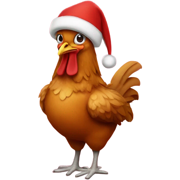 A Christmas chicken  emoji