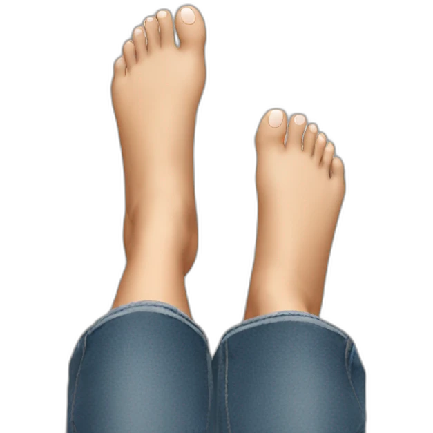 Feet behind head emoji
