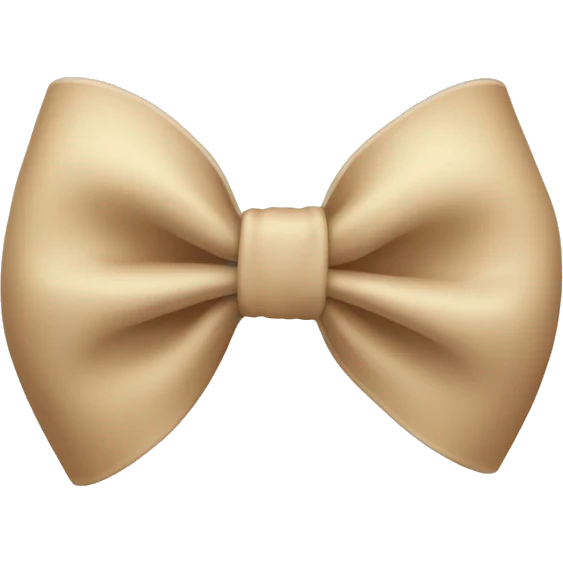 Beige bow emoji