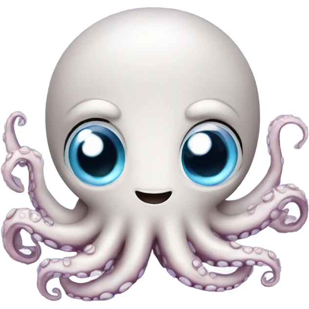Cute octopus big blue eyes emoji
