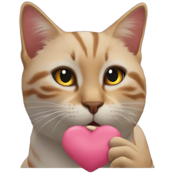 Cats kiss heart emoji