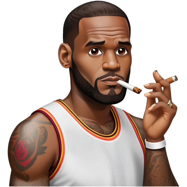 LeBron James smoking za emoji