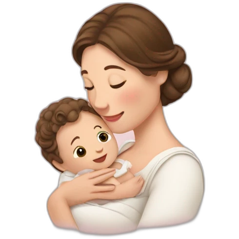 Femme française et son bébé emoji