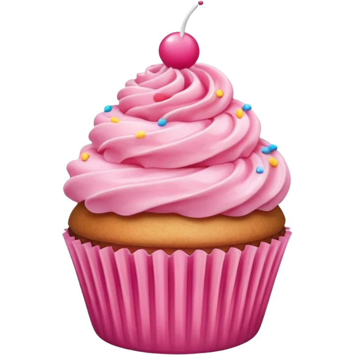 Cupcake with pink icing emoji
