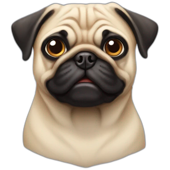 Pug face emoji