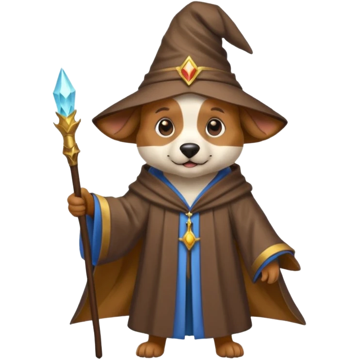 Dog wizard emoji