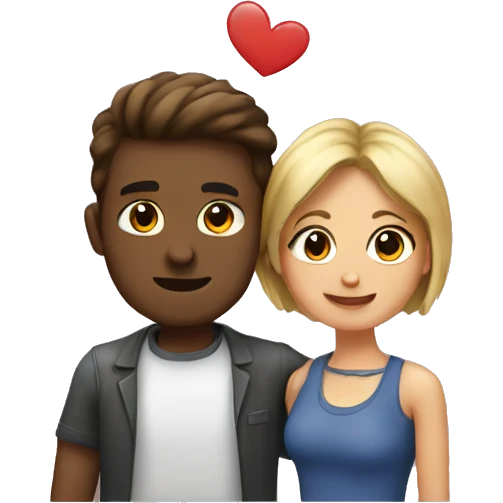 Coudle with love emoji