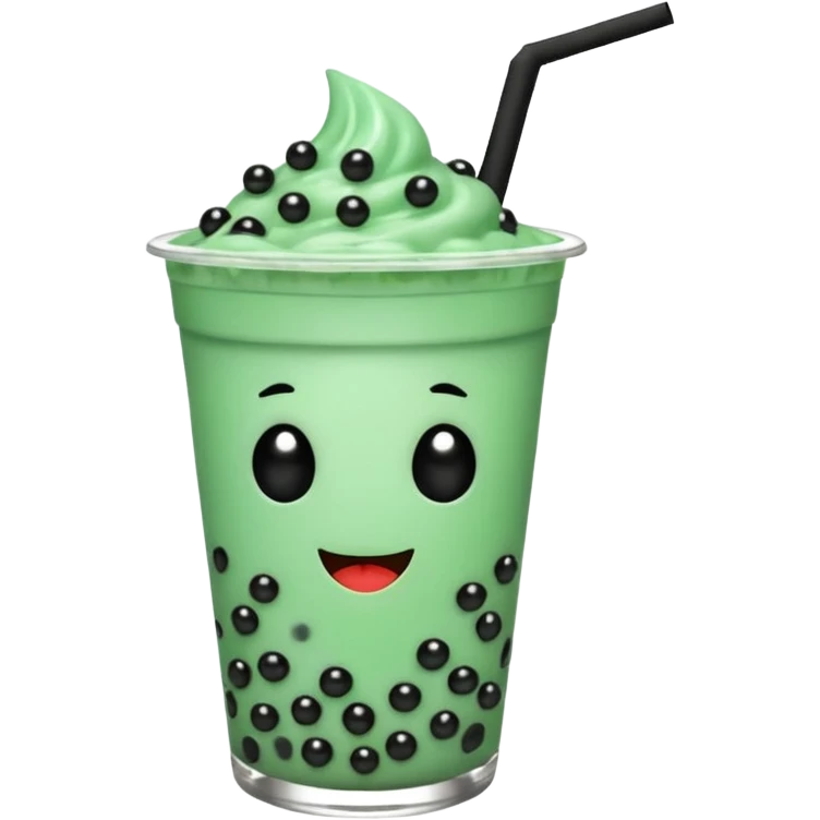 Mint  boba emoji
