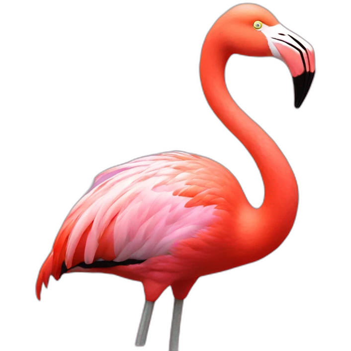 Flamingo drinking like a baby emoji
