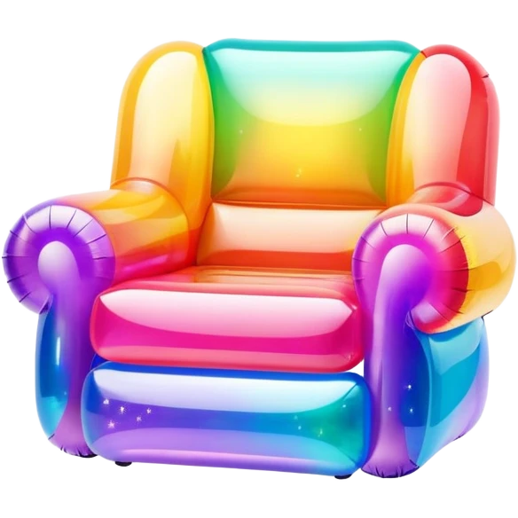 90’s Sparkly inflatable chair emoji