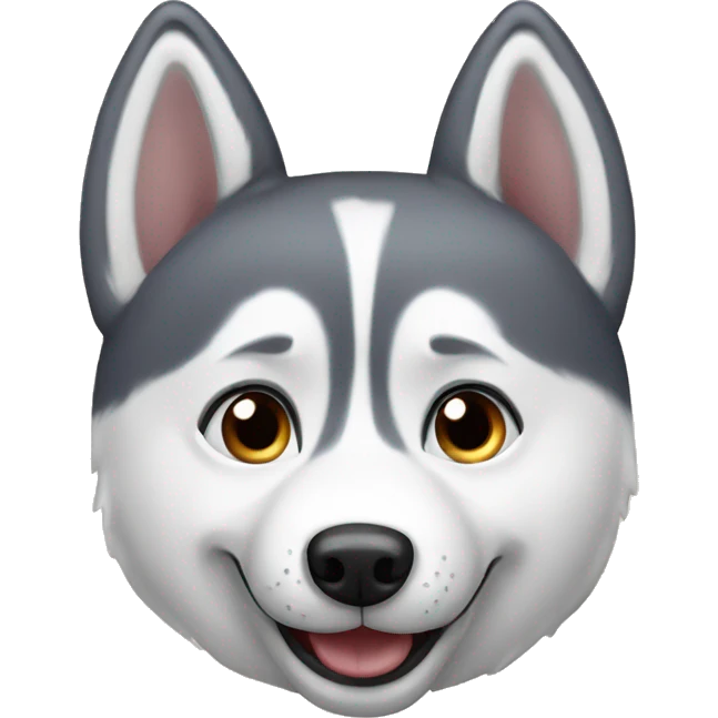 Husky happy  emoji