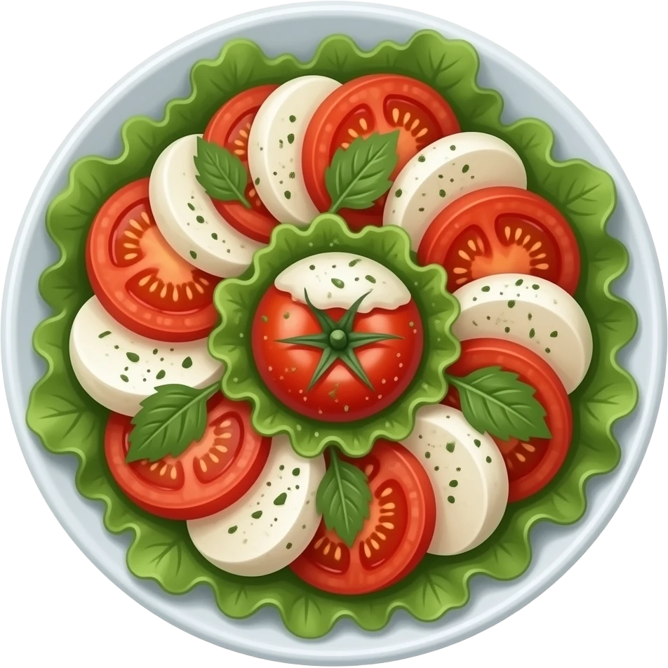 Elegant heirloom tomato and mozzarella salad emoji